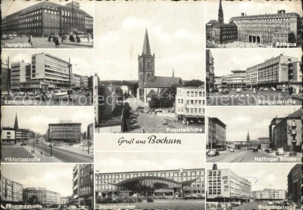 Bochum Rathausplatz Hauptpost Viktoriastrasse