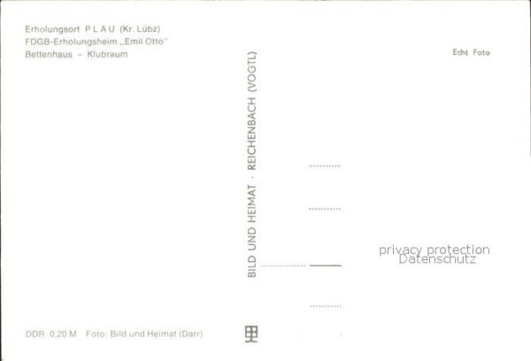 Plau See FDGB- Erholungsheim Emil Otto Bettenhau – Bild 2