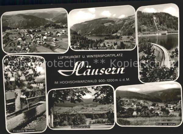 Haeusern Schwarzwald Fliegeraufnahme Der Albsee Fridolinbrun