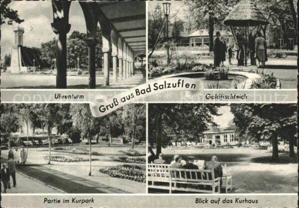 Bad Salzuflen Goldfischteich Uhrenturm Kurpark Kurhau
