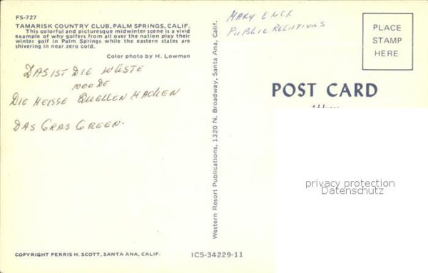 Golfsport Tamarisk Country Club Palm Springs Cali – Bild 2