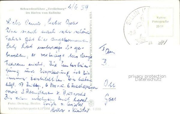 Faehre Ferry Bac Traghetto-- Schwedenfähre Trelleborg Hafen Sassnitz – Bild 2
