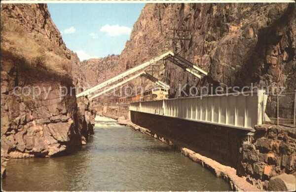 Bruecken Bauwerke Eisenbahn Hanging Bridge Royal Gorge Gr
