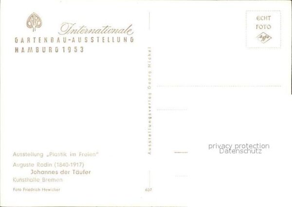 Gartenbauaustellung Hamburg Johannes der Täufer Auguste Rod – Bild 2