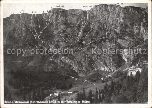 Bergsteigen Klettern Benediktenwand Anstiegsrouten Tutzinger