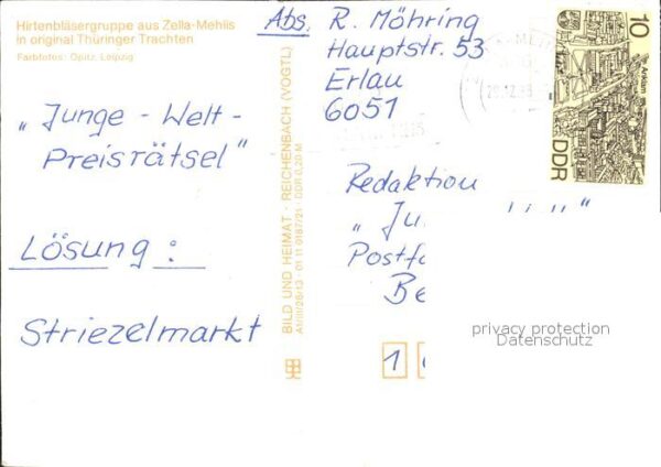Trachten Thüringen Hirtenbläsergruppe Zella-Mehl – Bild 2