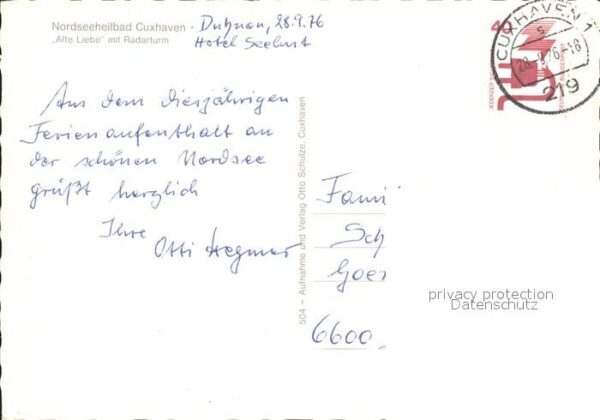 Faehre Ferry Bac Traghetto-- Cuxhaven Alte Liebe Radarturm – Bild 2
