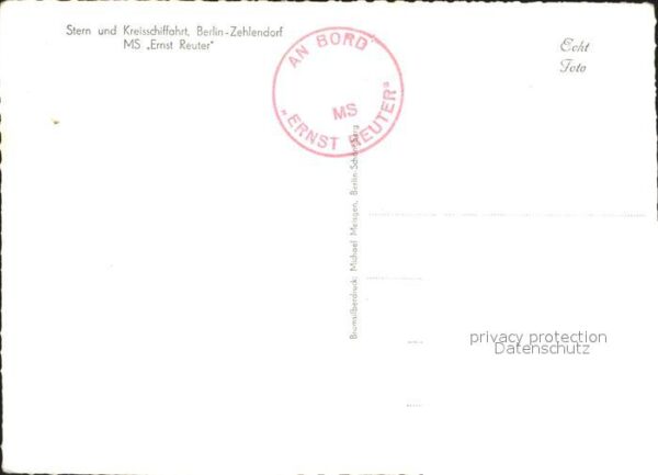 Motorschiffe M.S. Ernst Reuter Laube Vorder-Salon – Bild 2