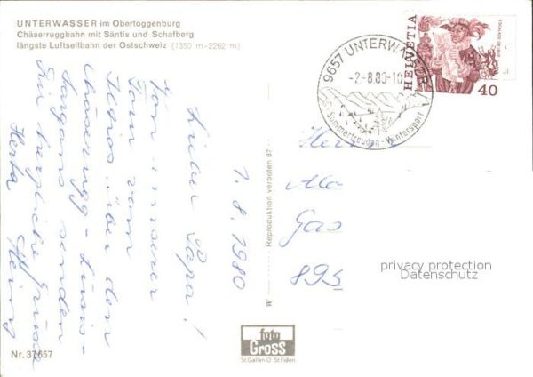 Seilbahn Chäserrugg Unterwasser Obertoggenburg S – Bild 2