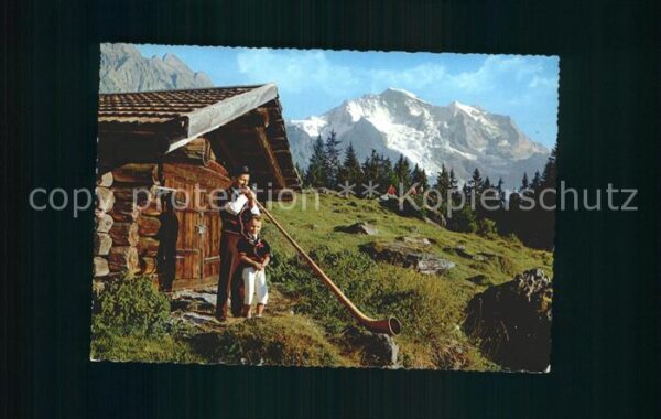 Alphorn Alphornbläser Sennenbub Wengen Jungfrau
