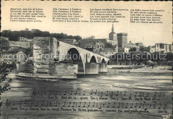 Bruecken Bauwerke Pont d_Avignon Lied