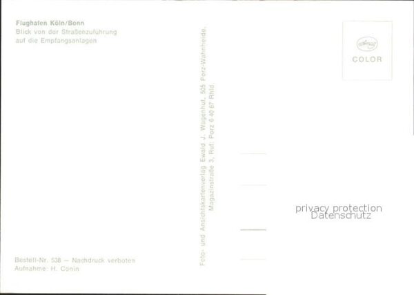 Flughafen Airport Aeroporto Köln/Bonn Empfangsanlagen – Bild 2