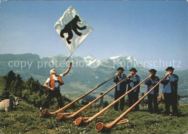 Alphorn Alphornbläser Fahnenschwinger Appenzell
