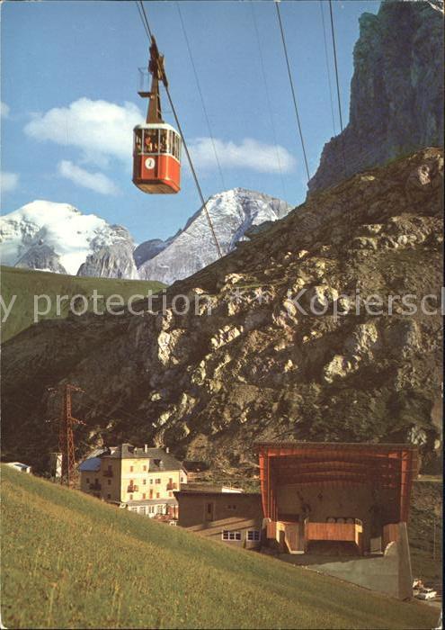 Seilbahn Dolomiti Funivia Passo Pordoi  Marmolad