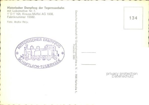 Lokomotive Dampfzug Tegernseebahn – Bild 2