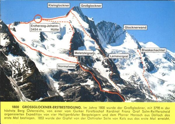 Bergsteigen Klettern Grossglockner-Erstbesteigung Touren Rou