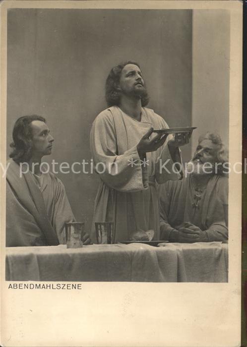 Passionsspiele Oberammergau Abendmahlszene Anton Preisinger