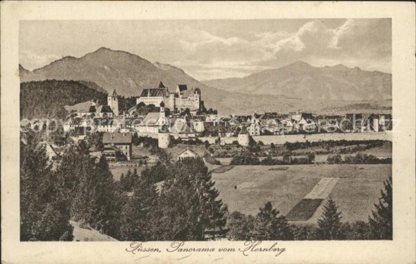 Fuessen Allgaeu Panorama vom Hornberg