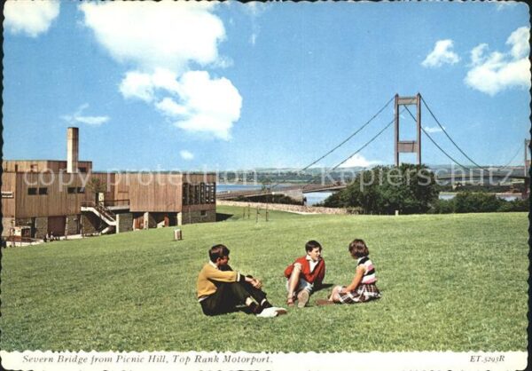 Severn South Gloucestershire Severn Bridge from Picnic Hill Top Rank