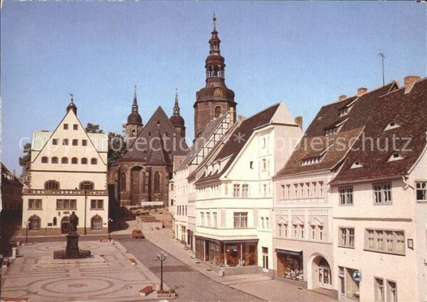Eisleben Markt Lutherdenkmal Andreaskirche