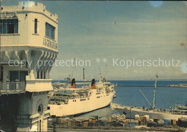 Alger Algerien Vue sur le Port Passagierdampfer