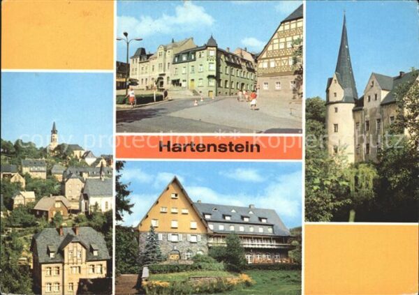Hartenstein Zwickau Teilansicht Ernst Thälmann Platz FDGB E