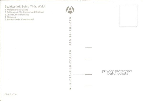 Suhl Thueringer Wald Wilhelm Pieck Strasse Rathaus Waffensch – Bild 2