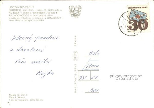 Hostynske Vrchy Bystrice  nam Kl Gottwalda Rusava Rajno – Bild 2