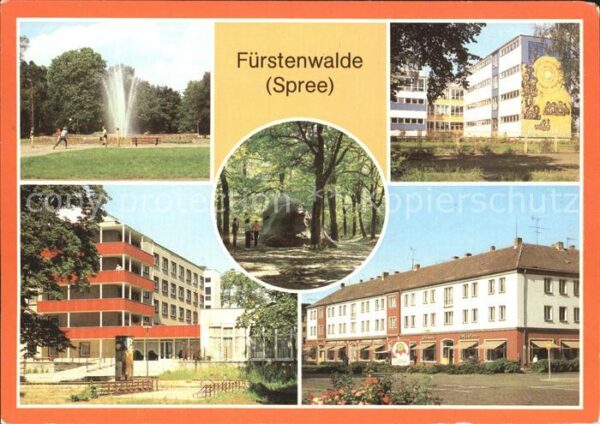 Fuerstenwalde Spree Park Fontäne Polytech Oberschule Feiera