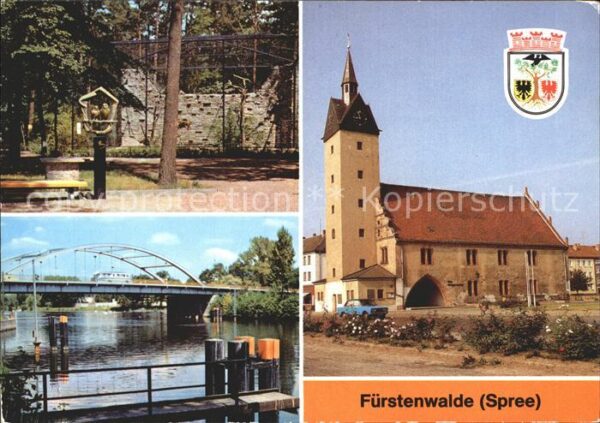 Fuerstenwalde Spree Heimat Tiergarten An der Spree Brücke d