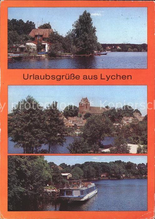 Lychen Oberpfuhlsee Stadtsee Anlegestelle mit