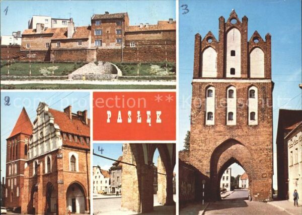 Paslek Fragment miasta Kamienna Wieza Ratusz W