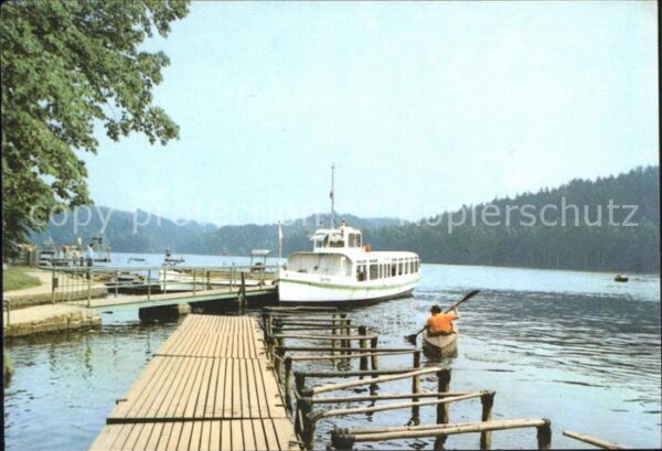Kriebstein Talsperre Bootsanlegesteg Fahrgastschif