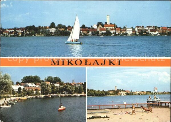 Mikolajki Ostpreussen Widok od strony Jeziora ikotajskiego Pr