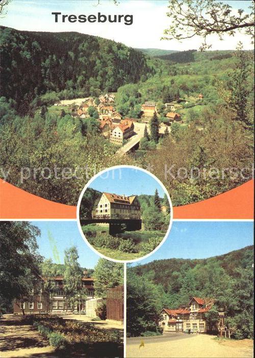 Treseburg Harz Ortsansicht FDGB Erholungsheime Wildste