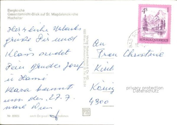Bad Schallerbach Bergkirche Gesamtansicht St Magdalenaki – Bild 2