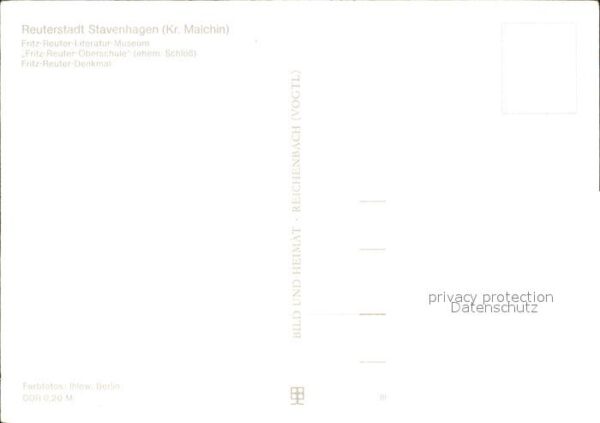 Stavenhagen Fritz Reuter Literatur Museum Oberschul – Bild 2