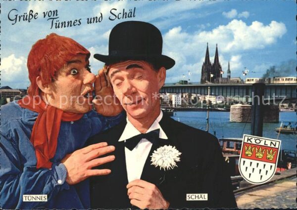 Koeln Rhein Tünnes und Schäl Kölner Dom