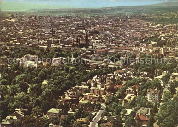 Wiesbaden Stadtblick mit Kurgarten Kurhaus und Ma