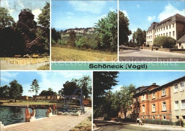 Schoeneck Vogtland Alter Söll Teilansicht Krankenhaus Schw