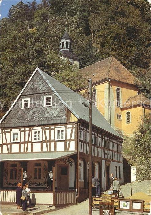 Oybin Bergaufgang mit Burgkeller
