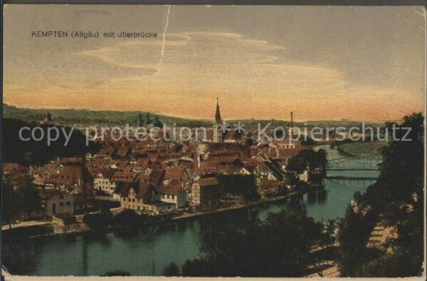 Kempten Allgaeu mit Illerbrücke