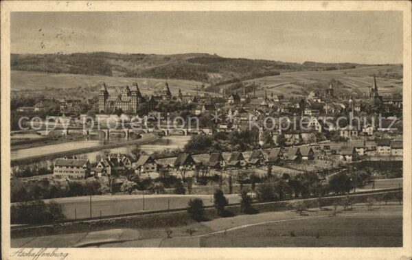 Aschaffenburg Main Blick vom Bischberg