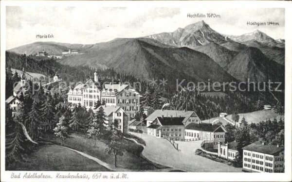 Bad Adelholzen Oberbayern mit Krankenhaus