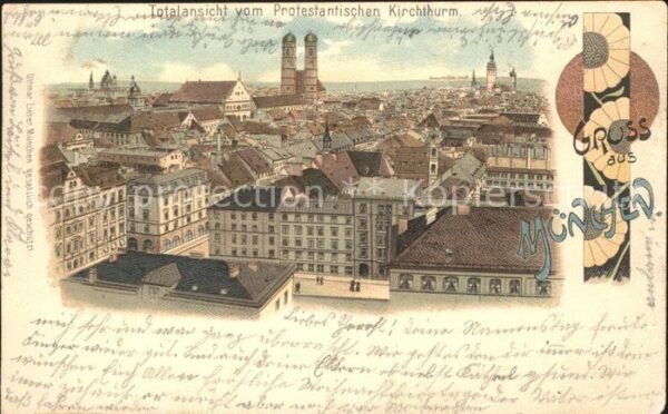 Muenchen Blick vom Kirchturm