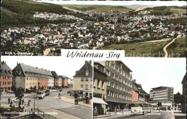 Weidenau Sieg Blick vom Giersberg Wilhelmstrasse Haar