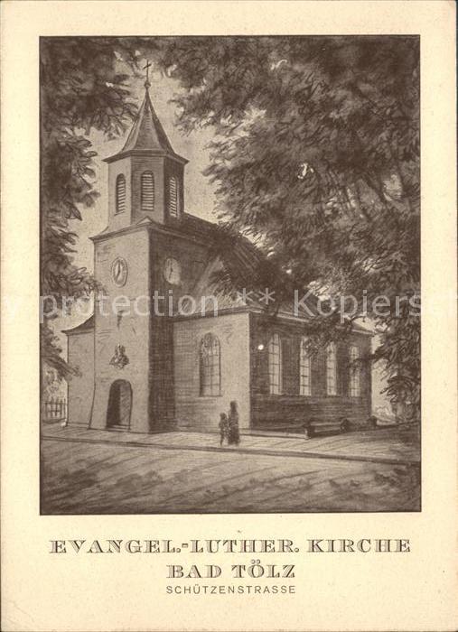 Bad Toelz Kirche Künstlerkarte