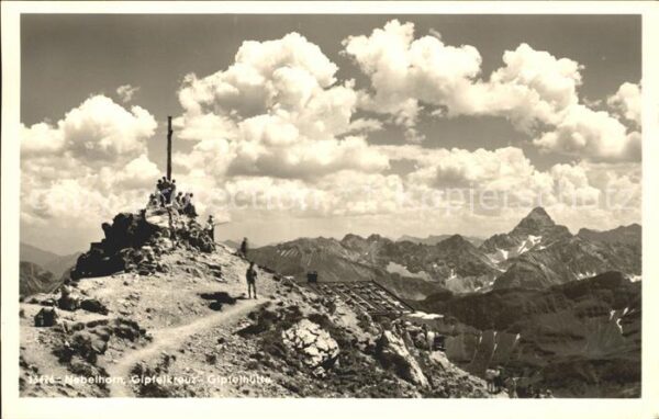 Nebelhorn Gipfelkreuz Gipfelhütte