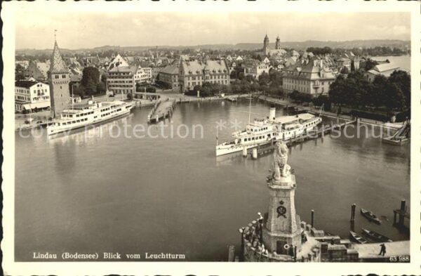 Lindau Bodensee Hafen Bodenseefähren Leuchtturmblick