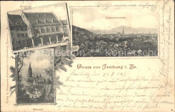 Freiburg Breisgau Totalansicht Kaufhaus Münster